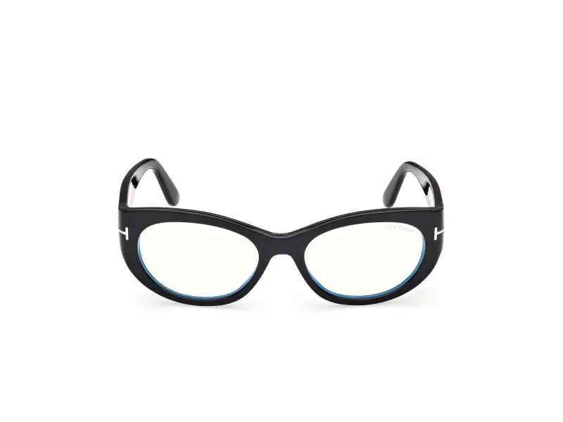 Donna TOM FORD FT6133-B 001 Montature da vista Acetato Nero Rotonda Normale miniatura 2