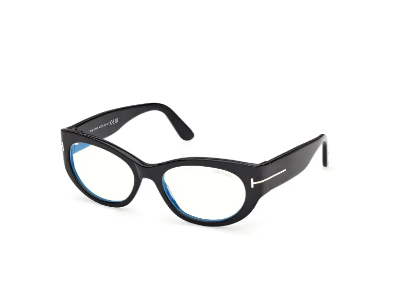 Donna TOM FORD FT6133-B 001 Montature da vista Acetato Nero Rotonda Normale
