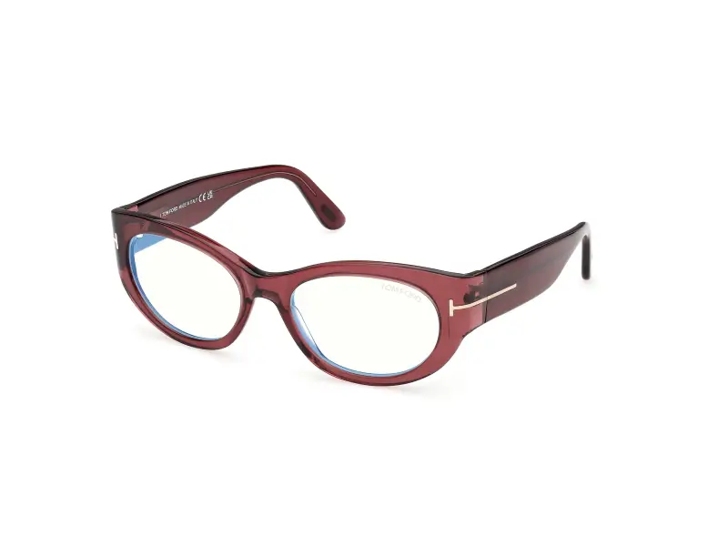Donna TOM FORD FT6133-B 069 Montature da vista Acetato Bordeaux Rotonda Normale
