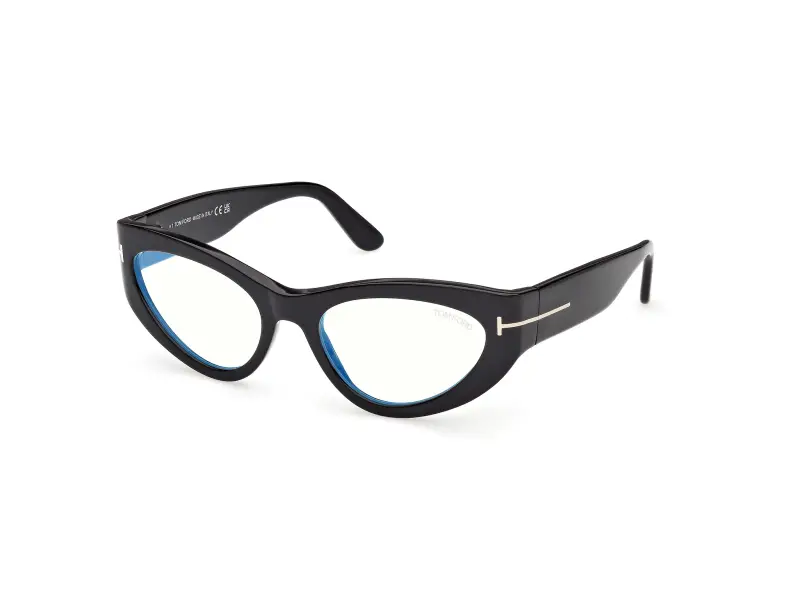 Donna TOM FORD FT6134-B 001 Montature da vista Acetato Nero Cat Eye Normale