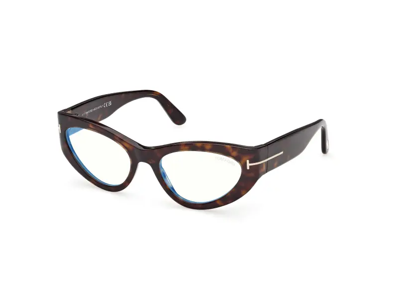 Donna TOM FORD FT6134-B 052 Montature da vista Acetato Havana Cat Eye Normale