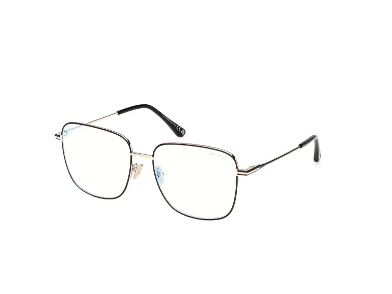 Donna TOM FORD FT6136-B 001 Montature da vista Metallo Nero Squadrata Normale