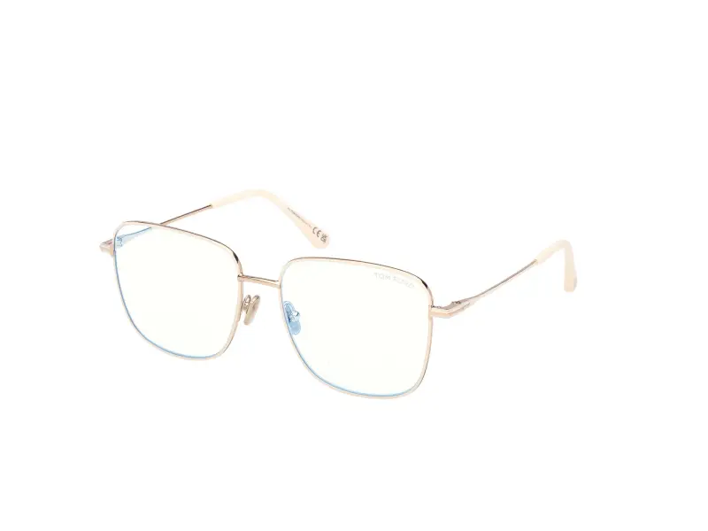 Donna TOM FORD FT6136-B 025 Montature da vista Metallo Avorio Squadrata Normale