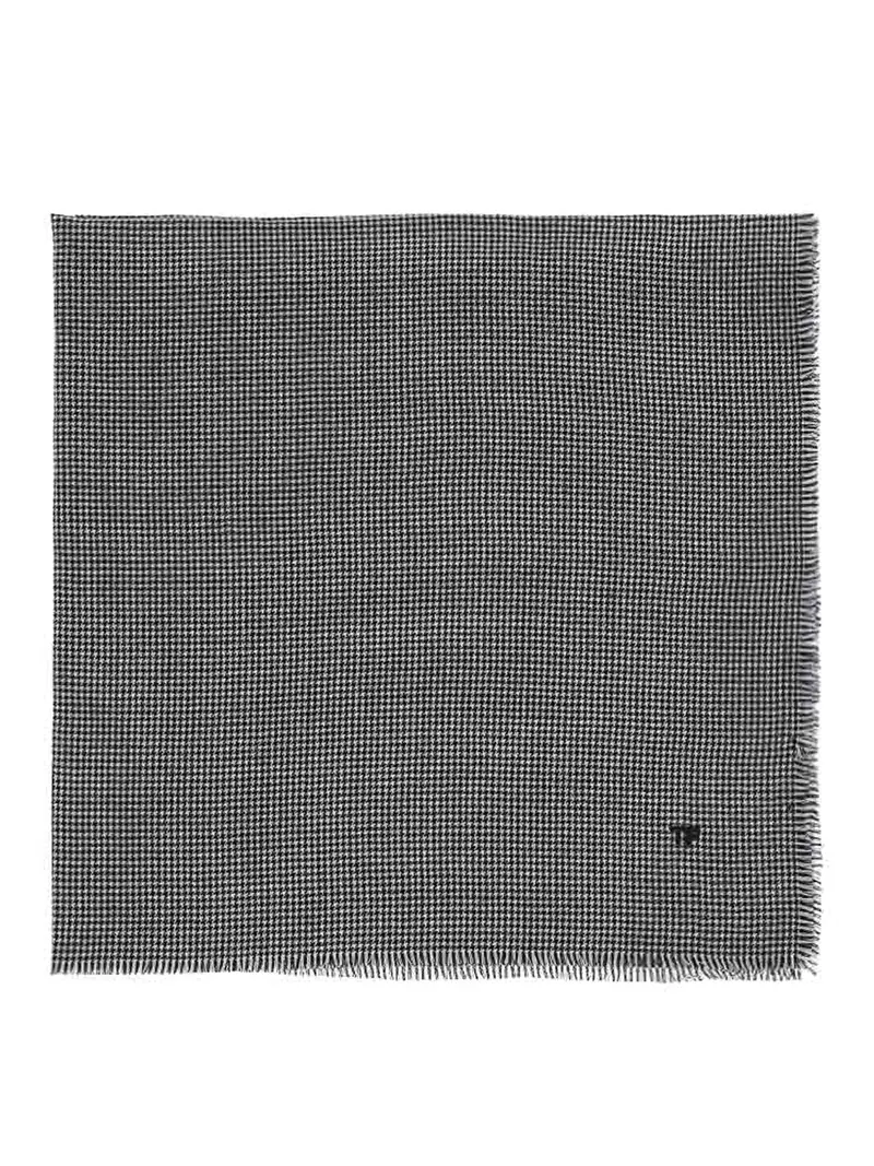 Foulard Pied de Poule in lana Nero