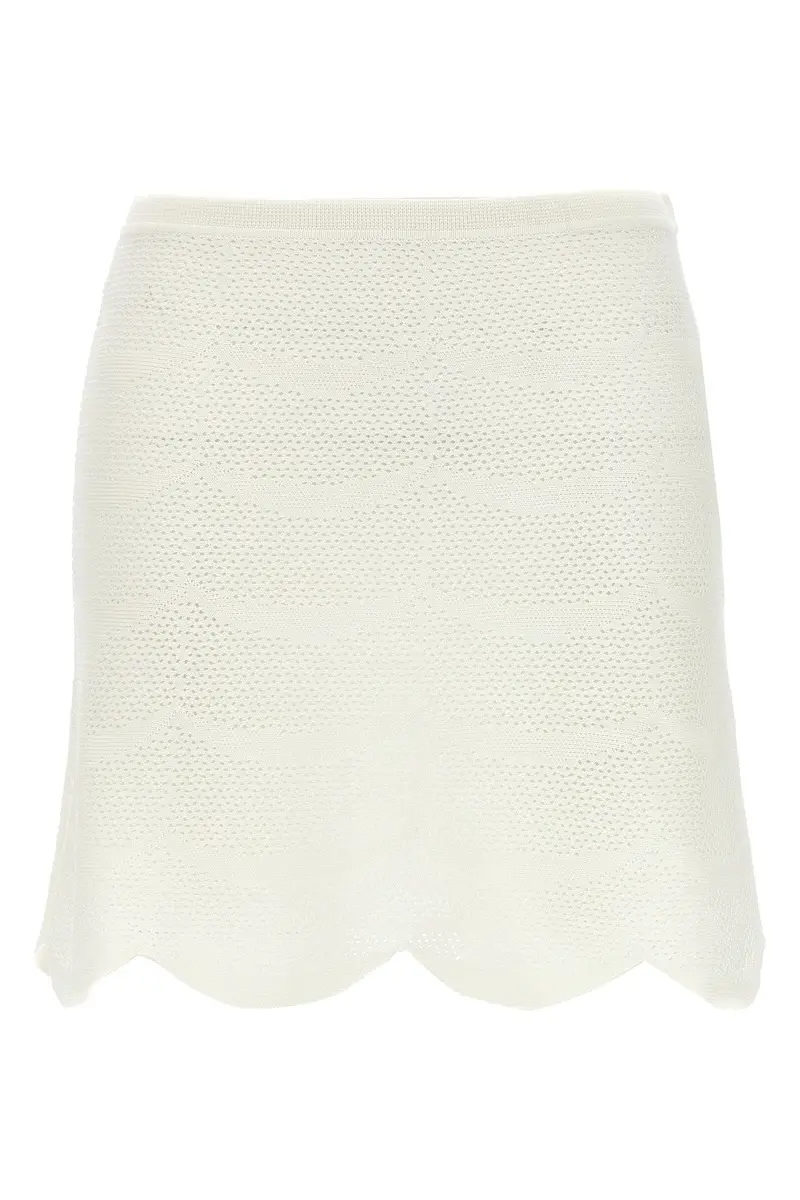 Gonna Mini Uncinetto Bianco