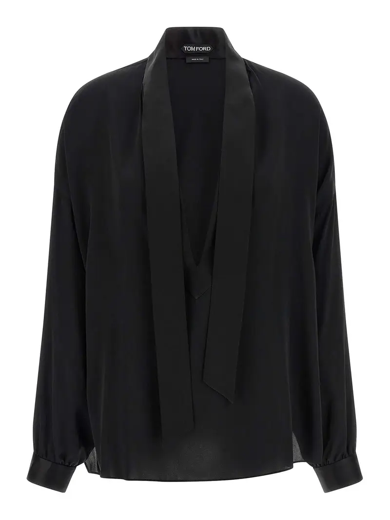 Lavallire Neck Blouse Nero