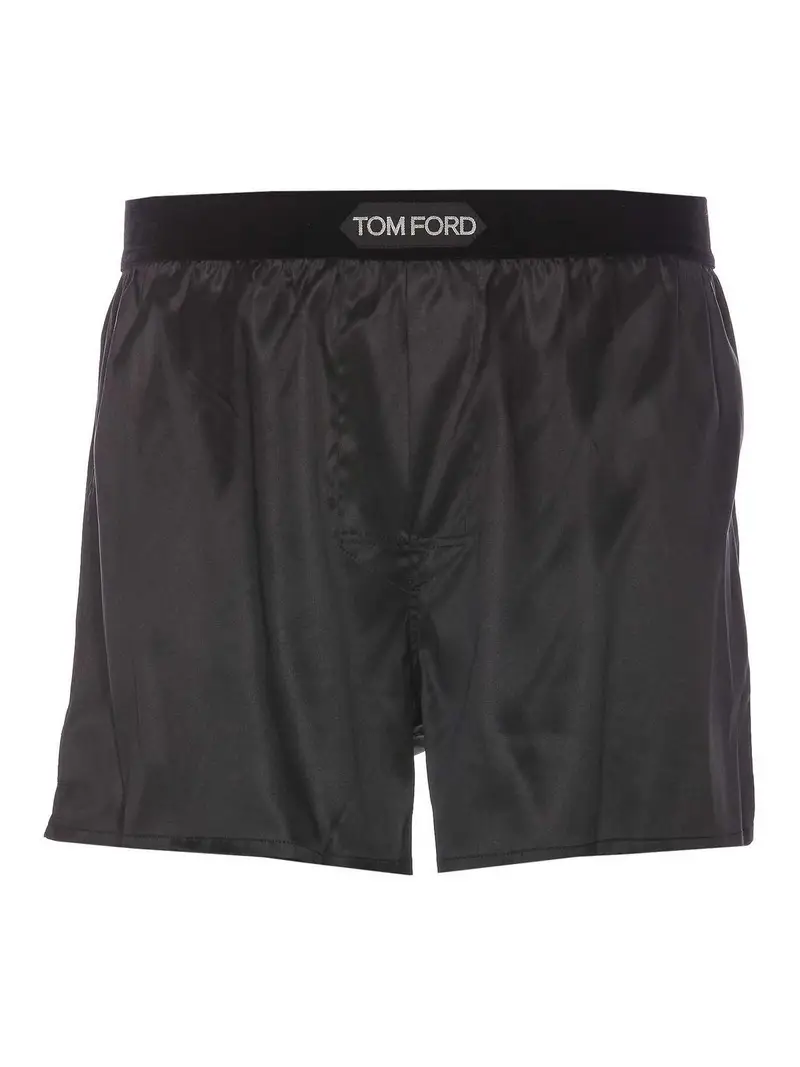 Logo Boxer Silk Nero