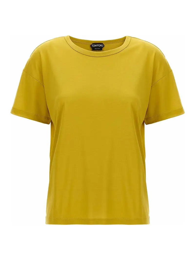 Maglietta in seta Giallo