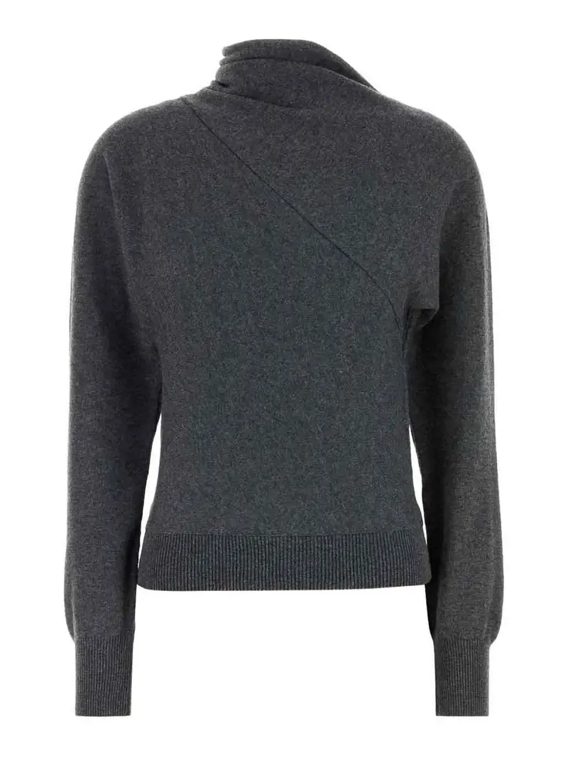 Maglione scollo a tartaruga di cotone Grigio