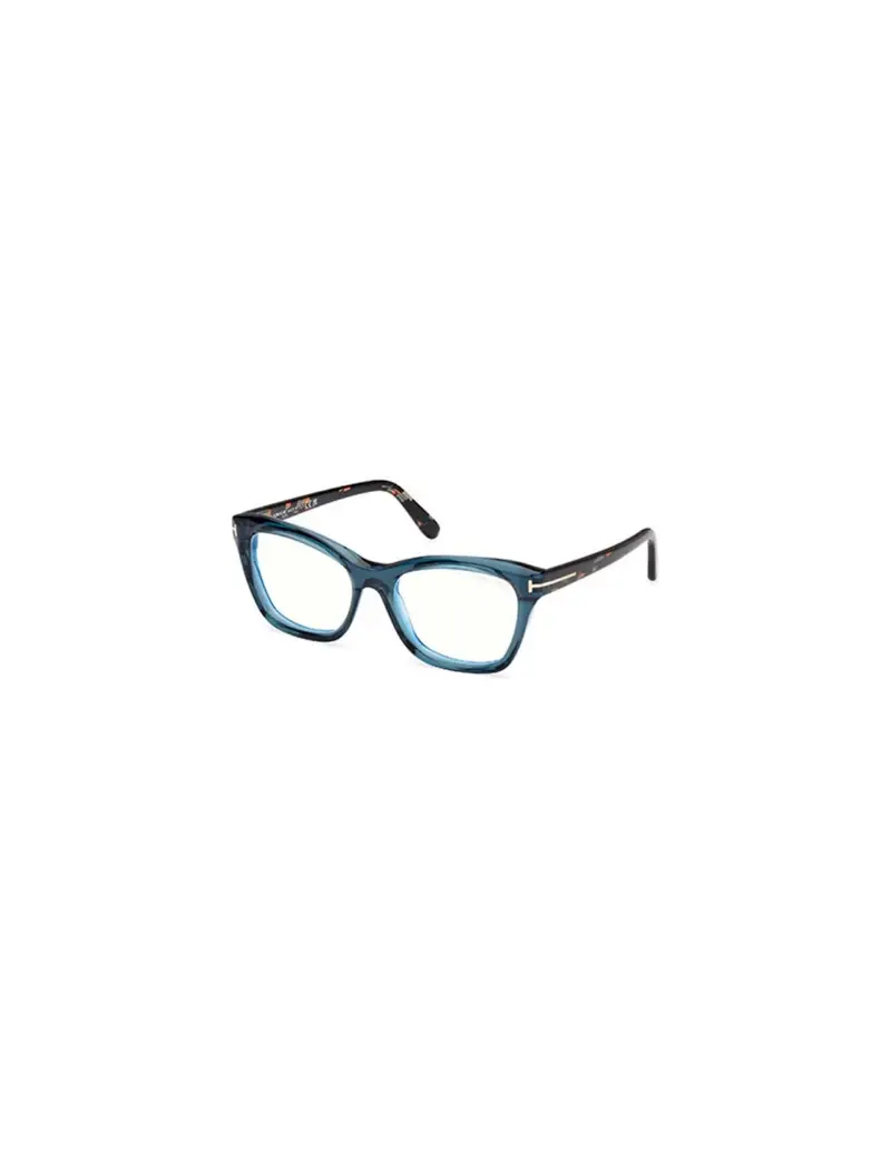 Occhiali montatura da vista TOM FORD FT5909-B 092 Shiny Turquoise/Havana 53-18