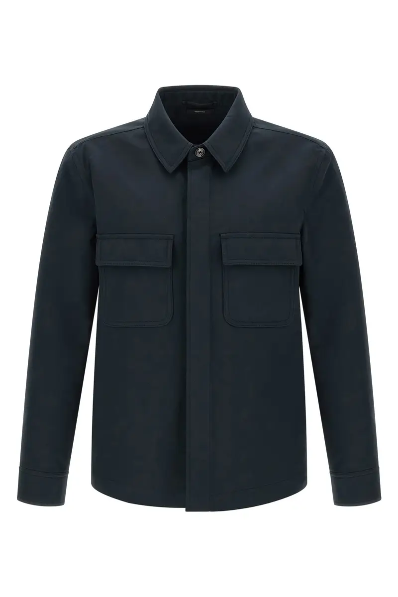 Overshirt Twill Blu