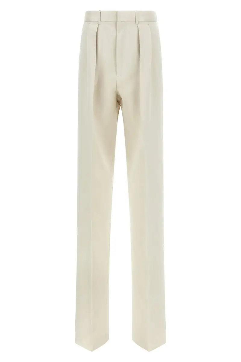 Pantalone Doppia Pince Beige