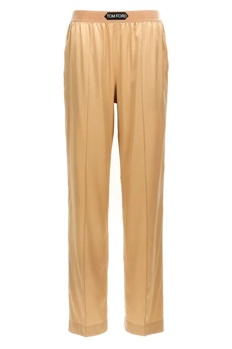 Pantalone Seta Beige