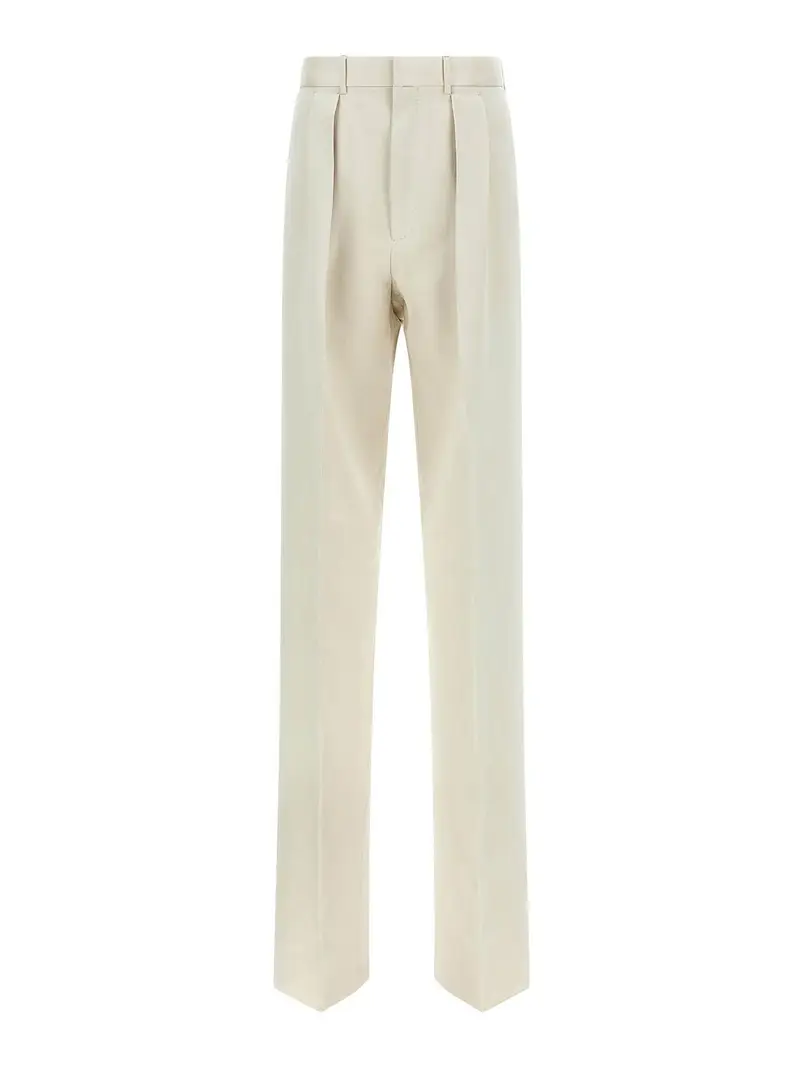 Pantaloni a doppio pizzico Beige