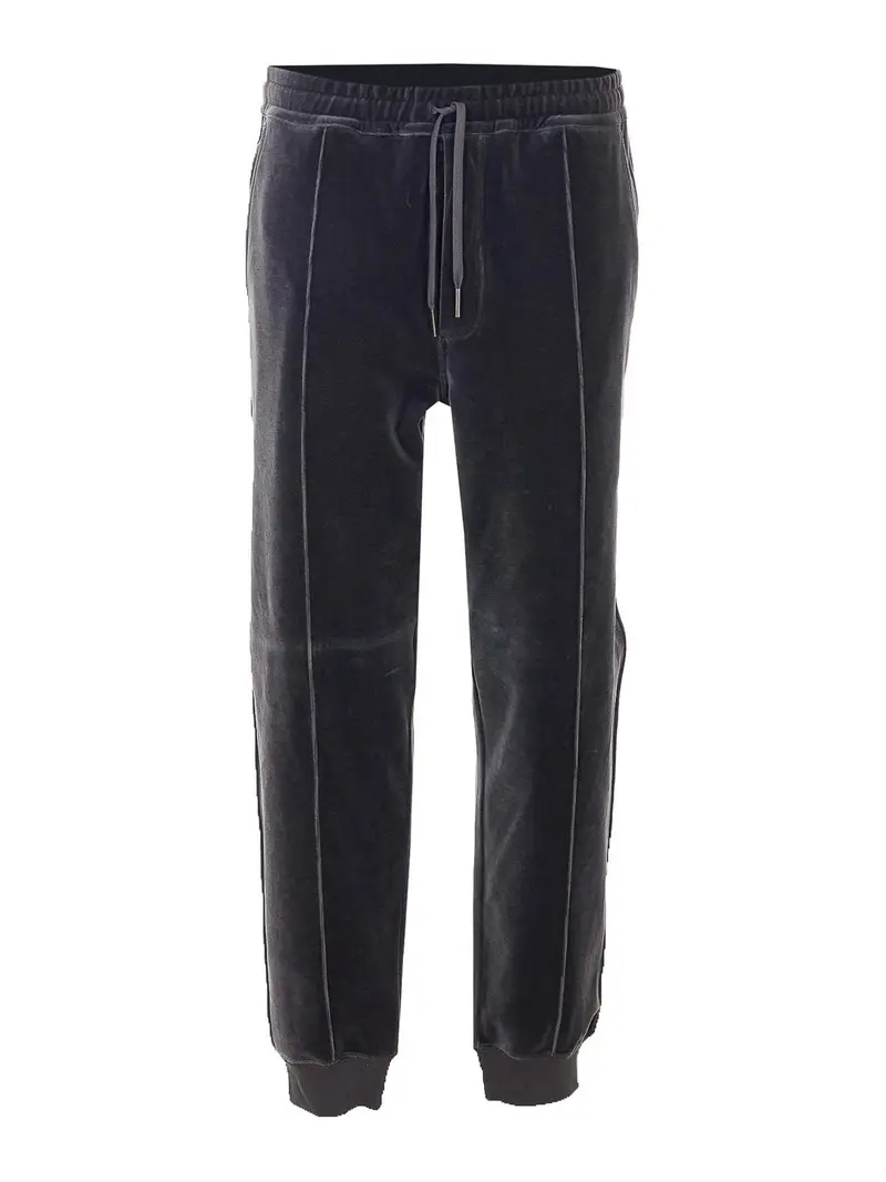 Pantaloni da jogging in velluto Grigio