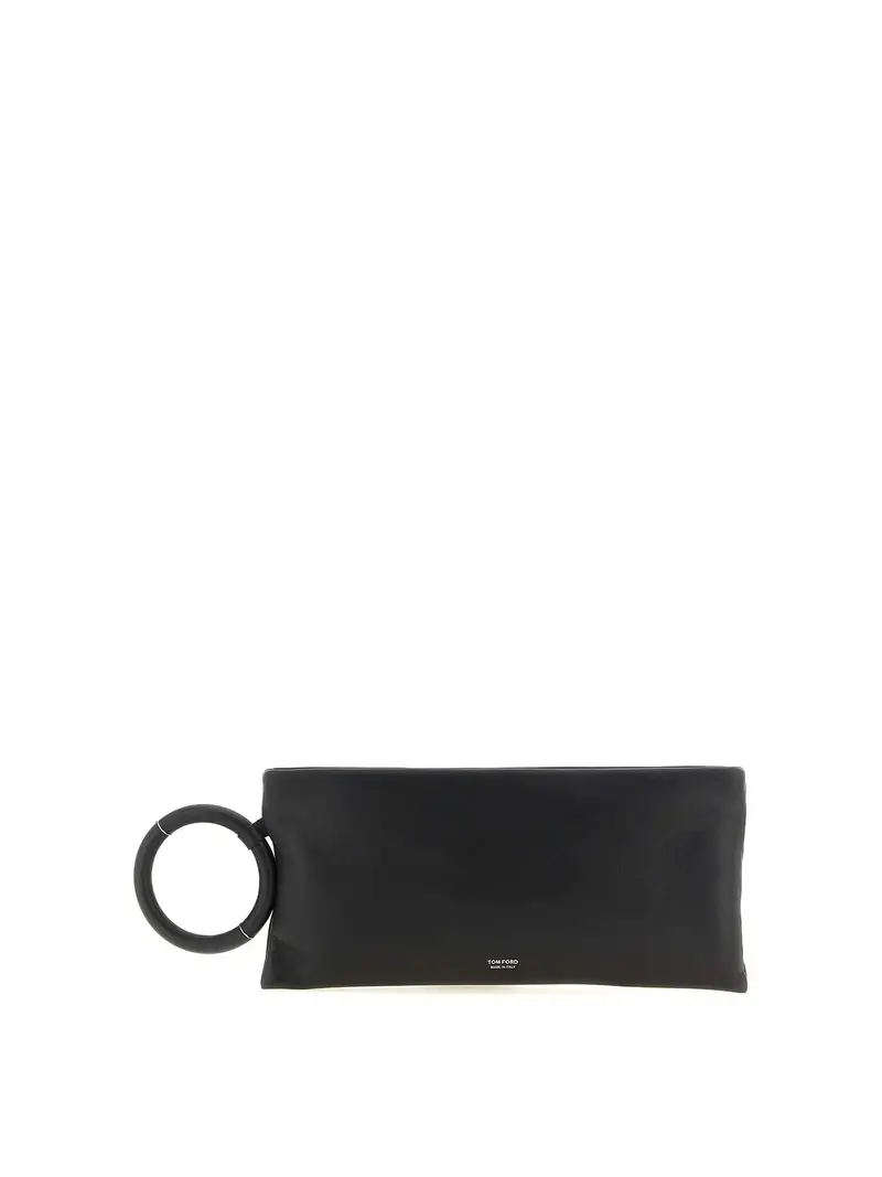 Pochette in nappa Nero