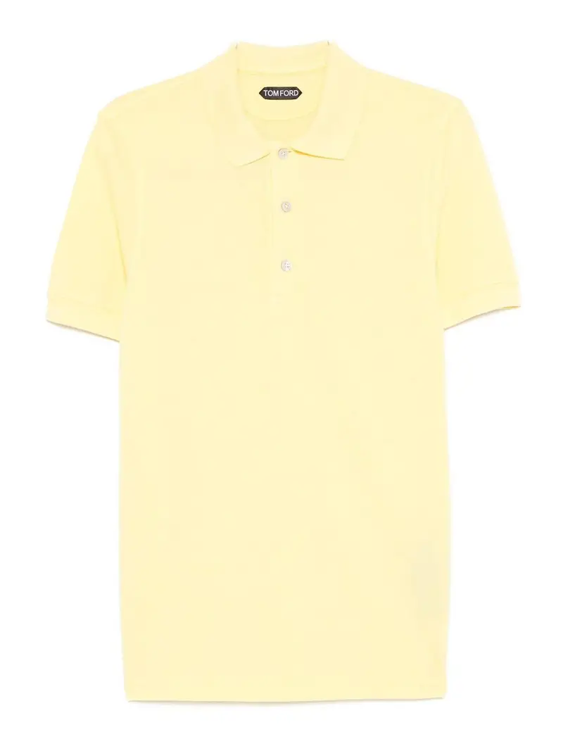 Polo in misto cotone Giallo