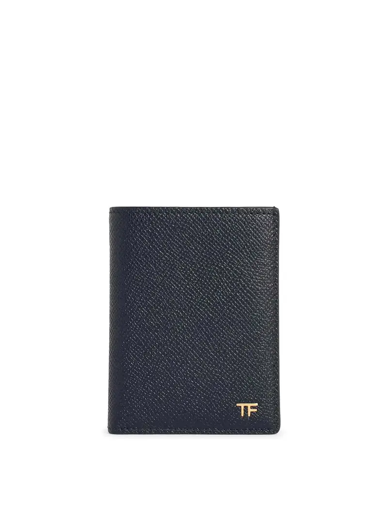 Portacarte in pelle nera Nero