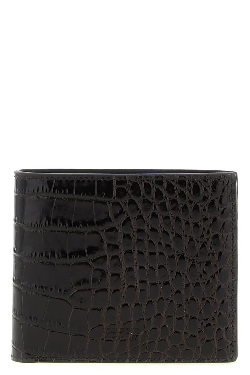 Portafoglio Pelle Coccodrillo Marrone