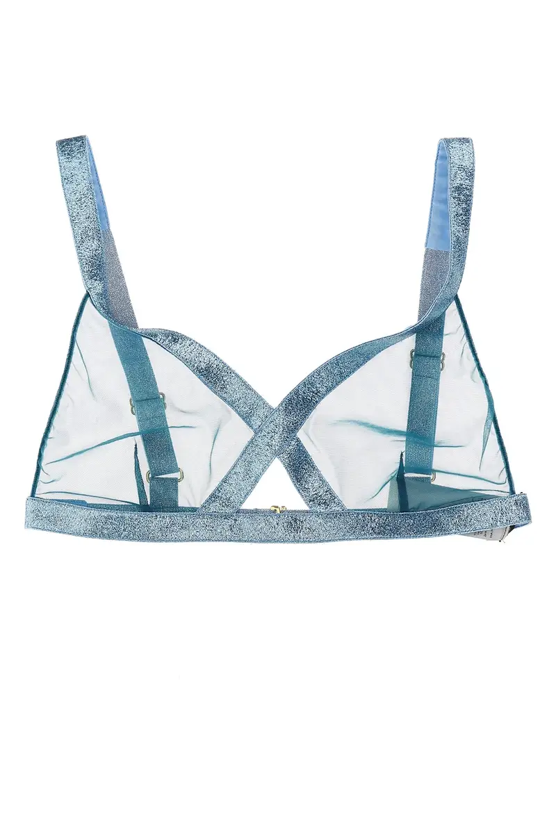 Reggiseno Tulle Iridescent Sable Azzurro