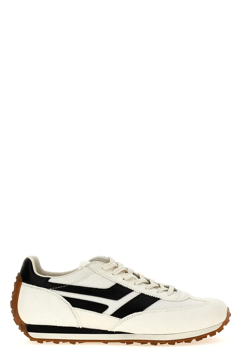 Tom Ford Sneakers uomo bianco e nero in suede e mesh
