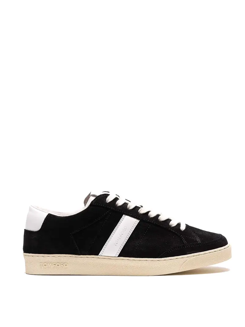 Sneakers in pelle scamosciata nera Nero