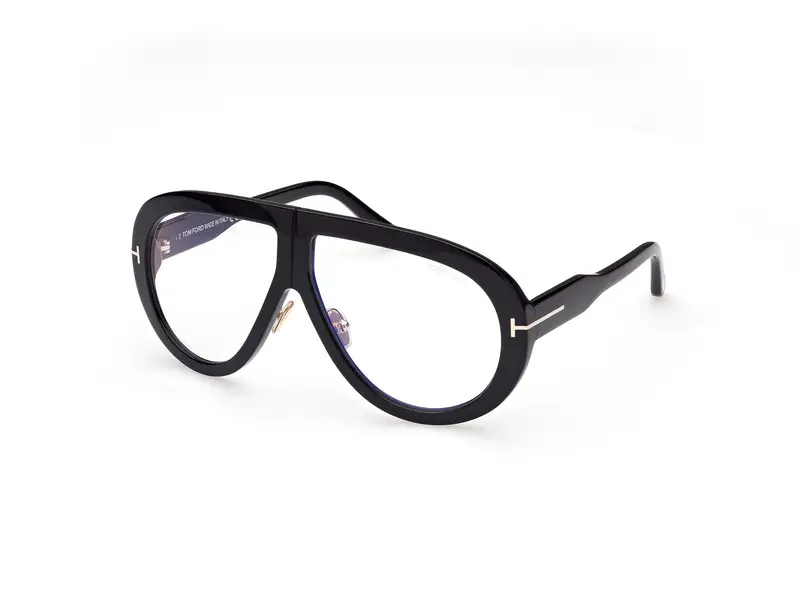 TOM FORD Unisex FT0836 TROY 1 Occhiali da sole Acetato Nero Pilot Normale