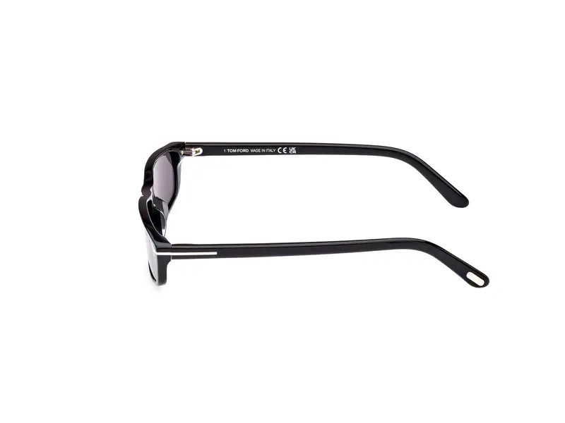 TOM FORD Unisex FT1058 ALEJANDRO 01A Occhiali da sole Acetato Nero Grigio Squadrata Normale miniatura 2