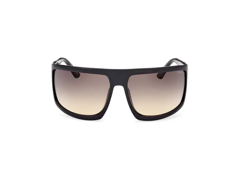 TOM FORD Unisex FT1066 CLINT-02 01B Occhiali da sole Iniettato Nero Grigio Maschera Normale Sfumato miniatura 2