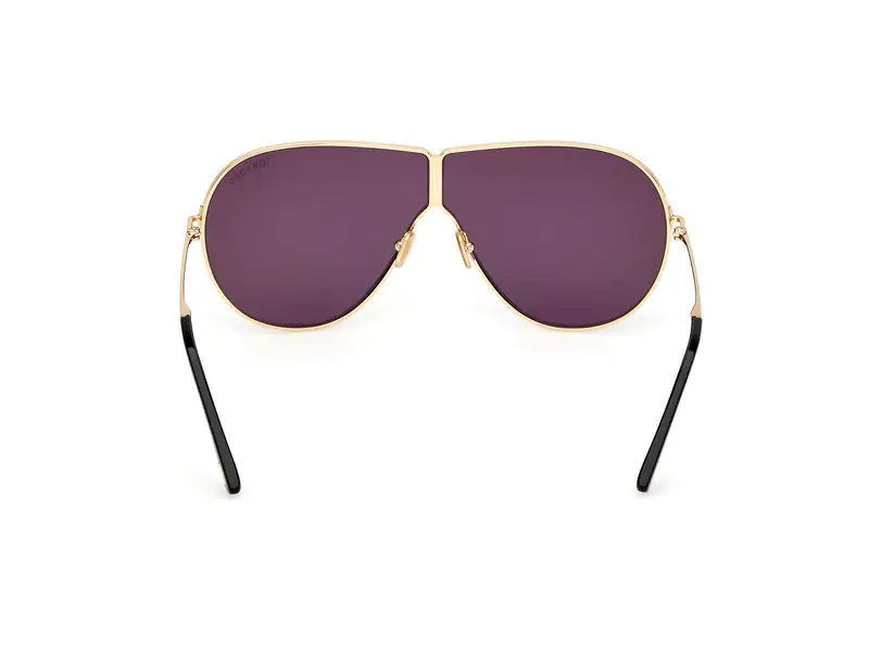 TOM FORD Unisex FT1158 KEATING 30A Occhiali da sole Metallo Oro Fumo Pilot Normale miniatura 3