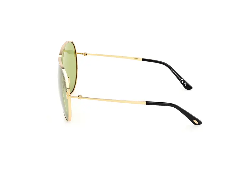 TOM FORD Unisex FT1158 KEATING 30N Occhiali da sole Metallo Oro Verde Pilot Normale miniatura 2