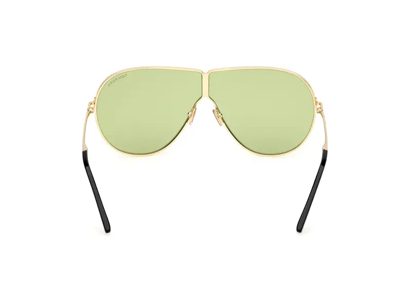 TOM FORD Unisex FT1158 KEATING 30N Occhiali da sole Metallo Oro Verde Pilot Normale miniatura 3