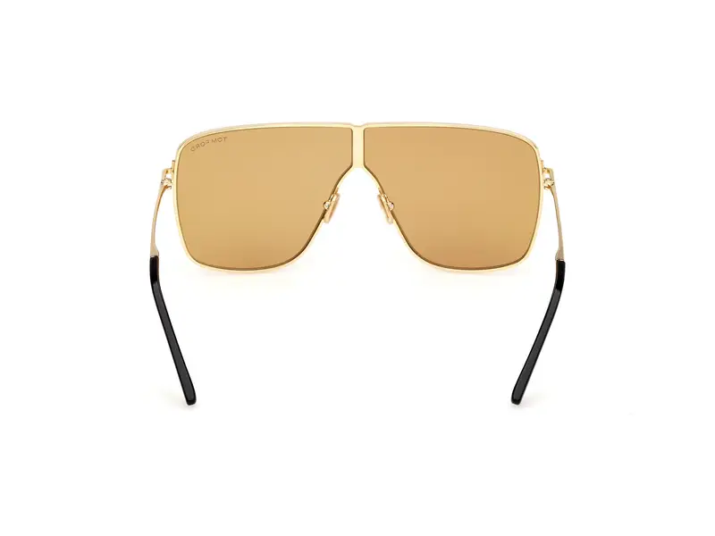 TOM FORD Unisex FT1159 HUXLEY 30E Occhiali da sole Metallo Oro Marrone Squadrata Normale miniatura 3