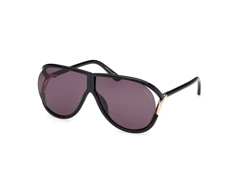 TOM FORD Unisex FT1197 AXEL 01A Occhiali da sole Iniettato Nero Fumo Pilot Normale