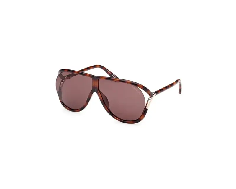 TOM FORD Unisex FT1197 AXEL 53E Occhiali da sole Iniettato Havana Marrone Pilot Normale