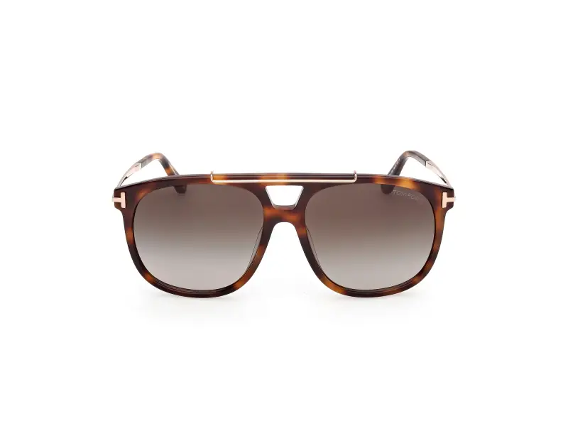 Unisex FT1306 SAM-02 53K Occhiali da sole Acetato Havana Roviex Squadrata Normale miniatura 2