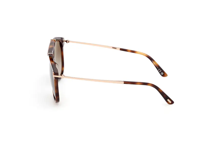 Unisex FT1306 SAM-02 53K Occhiali da sole Acetato Havana Roviex Squadrata Normale miniatura 3