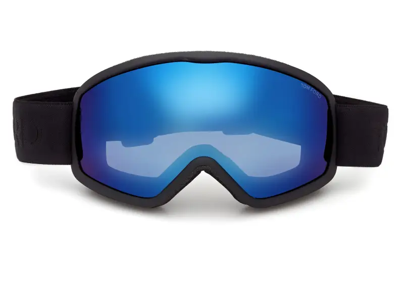 Unisex FT1321 01X Maschere da sci Iniettato Nero Blu Maschera Normale miniatura 2