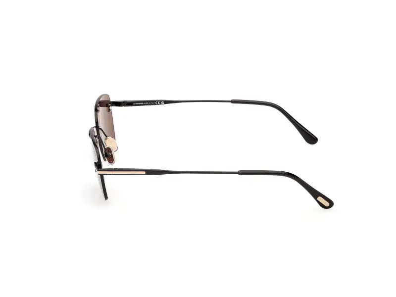 Unisex FT1354 JAKE-02 01A Occhiali da sole Metallo Nero Fumo Squadrata Normale miniatura 3