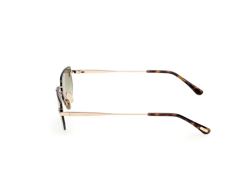 Unisex FT1355 ETHAN-02 28P Occhiali da sole Metallo Oro Verde Geometrica Normale miniatura 3