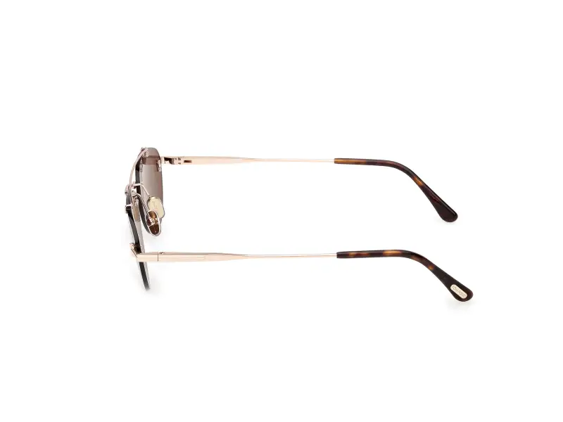 Unisex FT1356 ASTOR-02 28A Occhiali da sole Metallo Oro Fumo Pilot Normale miniatura 3