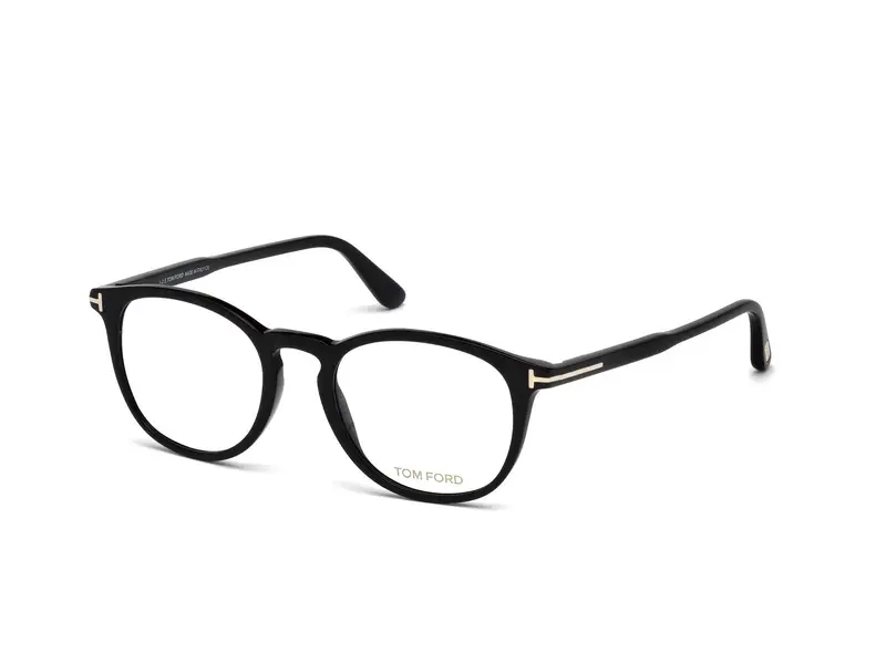 TOM FORD Unisex FT5401 1 Montature da vista Acetato Nero  Rotonda Normale