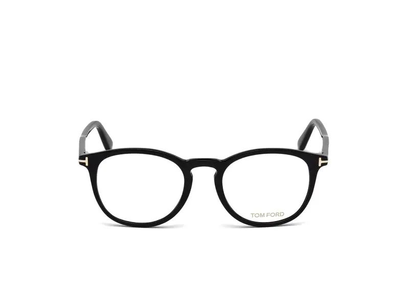 TOM FORD Unisex FT5401 1 Montature da vista Acetato Nero Rotonda Normale miniatura 2