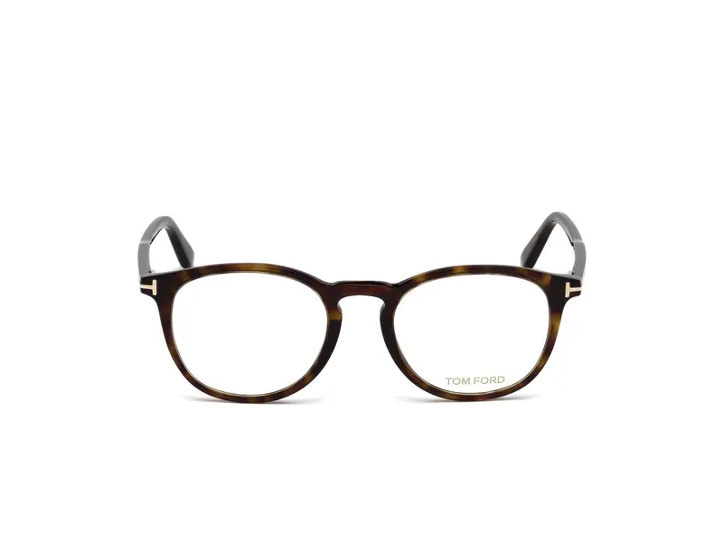 TOM FORD Unisex FT5401 52 Montature da vista Acetato Havana Rotonda Normale miniatura 2
