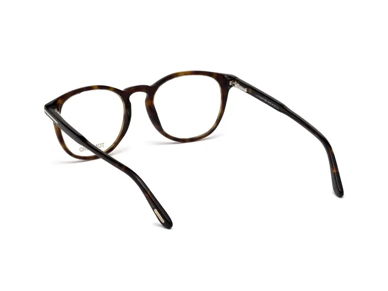 TOM FORD Unisex FT5401 52 Montature da vista Acetato Havana Rotonda Normale miniatura 3
