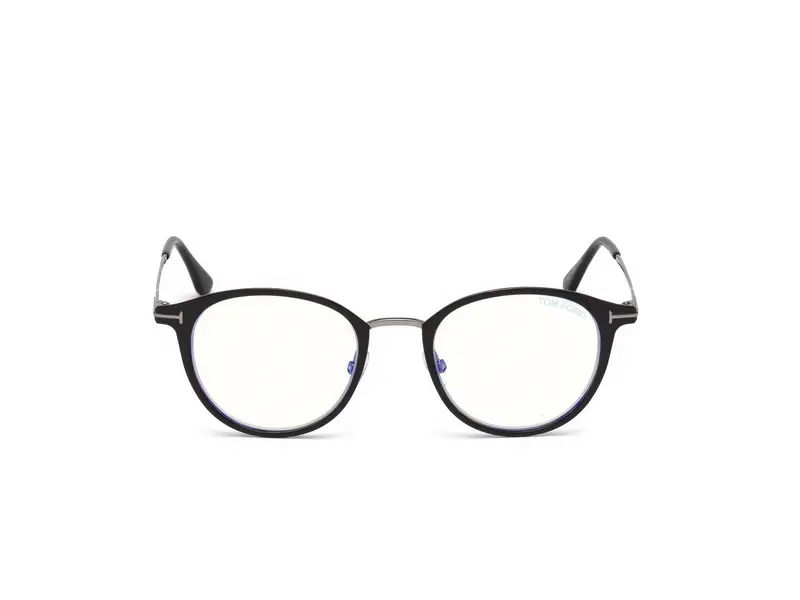 TOM FORD Unisex FT5528-B 1 Montature da vista Metallo Nero Rotonda Normale miniatura 2