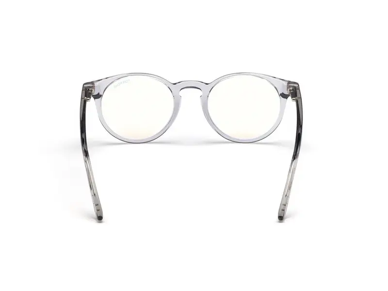TOM FORD Unisex FT5557-B 020 Montature da vista Acetato Grigio Rotonda Anti-luce blu miniatura 3
