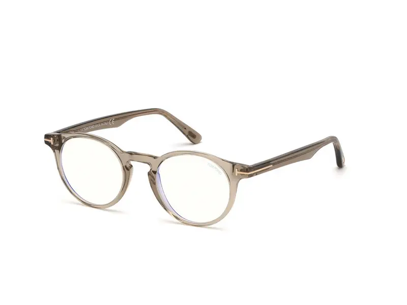 TOM FORD Unisex FT5557-B 045 Montature da vista Acetato Marrone  Rotonda Normale