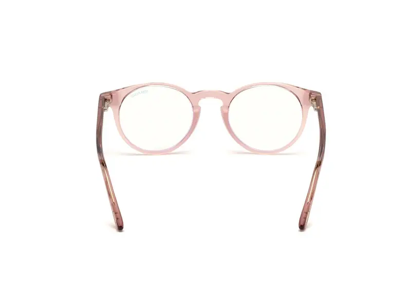 TOM FORD Unisex FT5557-B 72 Montature da vista Acetato Rosa Rotonda Anti-luce blu miniatura 3