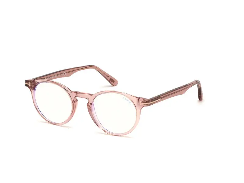 TOM FORD Unisex FT5557-B 72 Montature da vista Acetato Rosa  Rotonda Normale